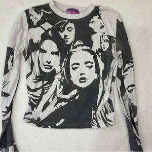 Printed long sleeve tee